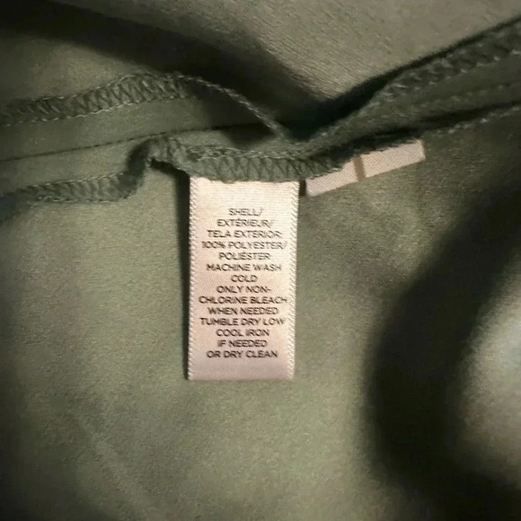 Loft floral midi lightweight light green long sleeve wrap dress size 00P - Picture 8 of 9